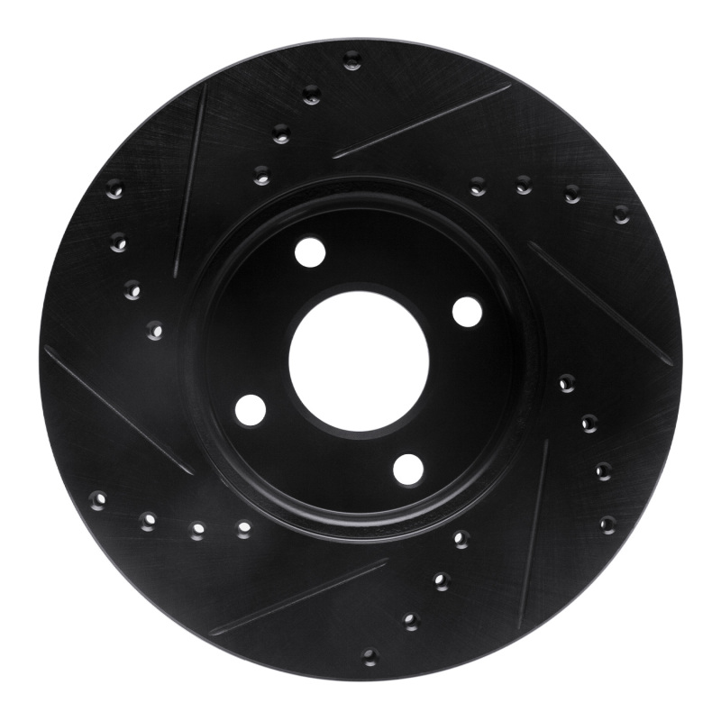 Ford Ecosport Brake Rotor (1) - Front Right - R1 Concepts - Drilled & Slotted - Black - `05-`12